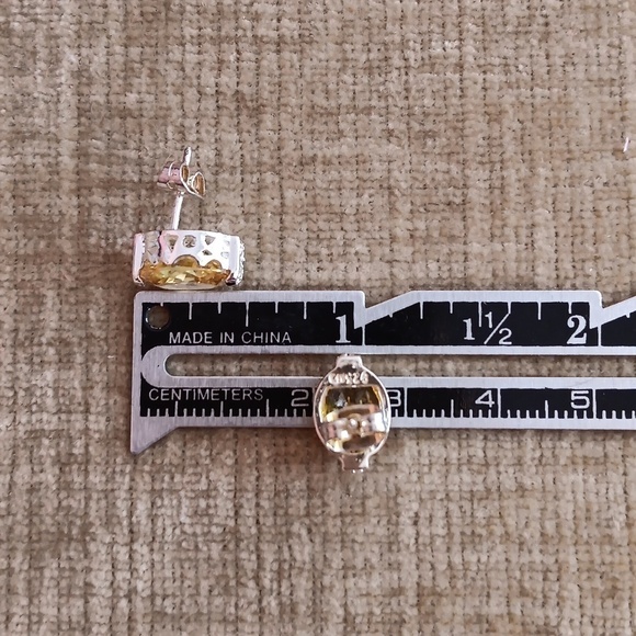 925 Gold Topaz Earrings - Picture 3 of 9